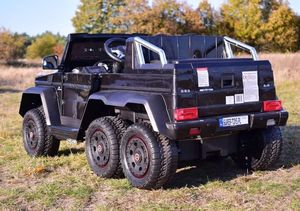 Super-Toys Mega Pojazd- Oryginalny Mercedes G63, Napęd 6x6 (SX-1888-CZARNY) 18