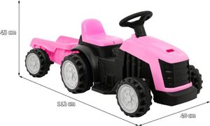 Traktor z Przyczepą Różowy 2