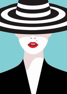 Affek Design Obraz Kobieta w kapeluszu 50x70x1,8 cm 1