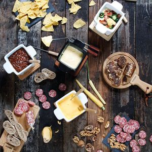 Boska Zestaw Tapas Fondue biały 200ml dąb (7617) 13