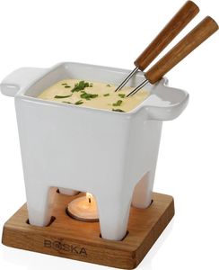 Boska Zestaw Tapas Fondue biały 200ml dąb (7617) 7