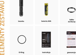 Latarka Fenix Latarka diodowa Fenix E01 V2.0 czarna (039-456) 11