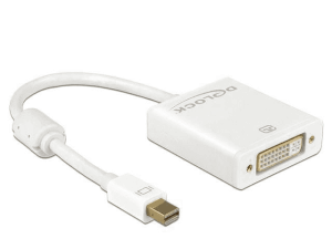 Adapter AV Delock DisplayPort Mini - DVI-I biały (62604) 1