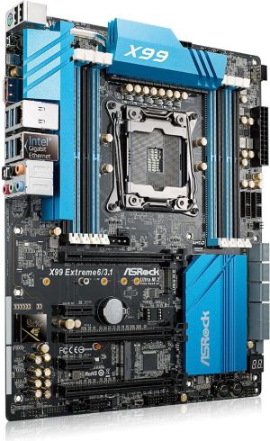 Płyta główna ASRock X99 Extreme6/3.1, X99, DDR-4 2133, SATA 3, USB 3.1, CMOS, eSATA, ATX (2011-3) 4
