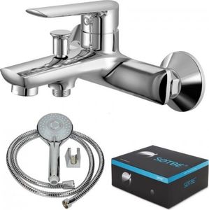 Bateria wannowa Sotbe Malselva ścienne chrom (MAL-BW-70298138) 1