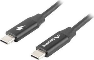 Kabel USB Lanberg USB-A - USB-C 0.5 m Czarny (CA-CMCM-40CU-0005-BK) 1
