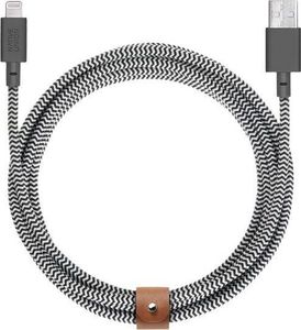 Kabel USB Native Union USB-A - 3 m Szary (BELT-L-ZEB-3-NP) 2