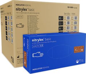 Mercator Medical nitrylex basic karton 10 op. x 100 szt. 1