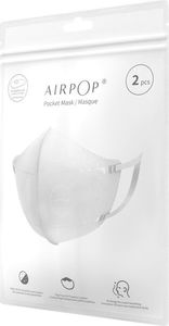 Maska antysmogowa AirPOP Maska Antysmogowa Pocket Biała 2 sztuki 5