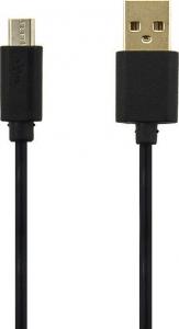 Kabel USB BULK USB-A - microUSB 0.9 m Czarny (9847) 1