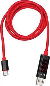 Kabel USB USB-A - USB-C 1.2 m Czerwony (27306) 2