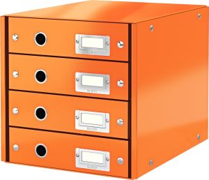 Leitz Pojemnik, szafka Leitz Click & Store z 4 szufladami Pomarańczowy (10K269L) 1