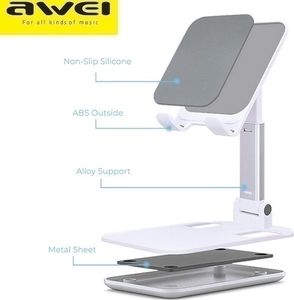 Podstawka Awei Uchwyt biurkowy AWEI X11 biały/white 5