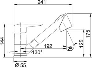 Bateria kuchenna Franke Nogat 40 stojąca chrom (115.0352.267) 2
