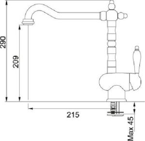 Bateria kuchenna Franke Old England stojąca stare złoto (115.0028.205) 2