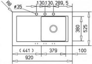 Zlewozmywak Teka Zlewozmywak 1-komorowy Aura 45 B-TG z ociekaczem 92 x 52,5cm carbon (40143056) 2
