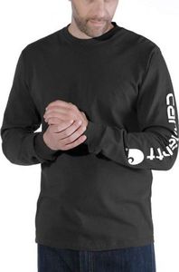 Carhartt Koszulka Carhartt Logo Long Sleeve T-Shirt BLACK 1