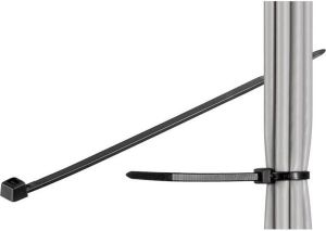 Organizer Techly Opaska zaciskowa Czarny 100 sztuk  (306370) 3