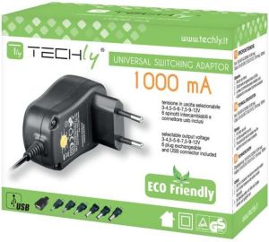 Techly ZASILACZ 230V UNIWERSALNY 3-12V REGULOWANY 1A (301931) 2