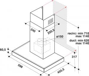 Okap Whirlpool WHBS 62F LT K 2