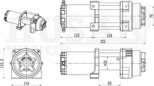 Husar Wyciągarka elektryczna z liną stalową BST S 3500 LBS 7