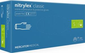 Mercator Medical Rękawice nitrylowe nitrylex classic blue S karton 10 op x 100 szt () - RD30019002K 1