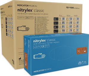 Mercator Medical nitrylex classic blue karton 10 op. x 100 szt. 1