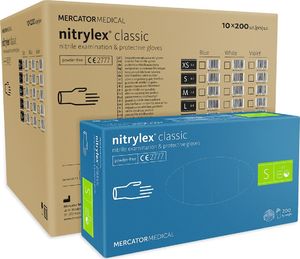 Mercator Medical nitrylex classic blue karton 10 op. x 200 szt. 1