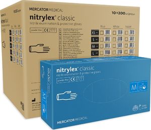 Mercator Medical nitrylex classic blue karton 10 op. x 200 szt. 1