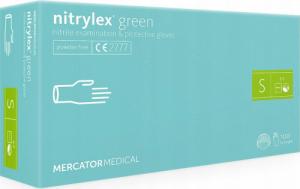 Mercator Medical Rękawice nitrylowe nitrylex green S 100 szt () - RD30138002 1