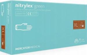 Mercator Medical Rękawice nitrylowe nitrylex green XL 100 szt () - RD30138005 1