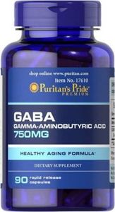 Puritans Pride Puritan's Pride,Gaba, 750mg, 90 kapsułek 1