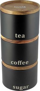 Husla ZESTAW POJEMNIKÓW KUCHENNYCH HUSLA black 73949 2