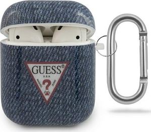 Guess Etui ochronne GUACA2TPUJULDB Jeans Collection do AirPods 1/2 granatowe 1