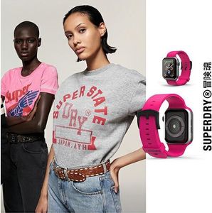 Superdry Pasek Watchband Apple Watch 38/40mm Silicone różowy (41679) 7
