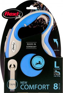 Flexi Smycz automatyczna New Comfort L taśma 8 m kol. niebieski 2