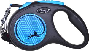 Flexi Smycz automatyczna New Neon S taśma 5 m kol. niebieski 4