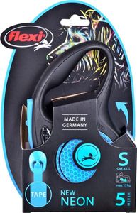 Flexi Smycz automatyczna New Neon S taśma 5 m kol. niebieski 5