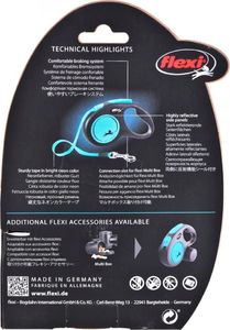 Flexi Smycz automatyczna New Neon S taśma 5 m kol. niebieski 6