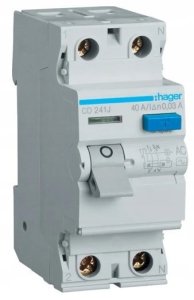 Polot Wyłącznik różnicowoprądowy Hager 2P 40A 0,03A typ AC CDC240J 1