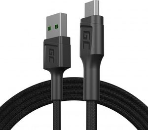 Kabel USB Green Cell USB-A - microUSB 1.2 m Czarny (KABGC20) 1