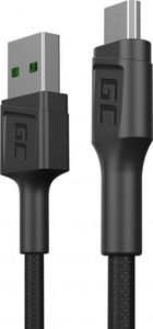 Kabel USB Green Cell USB-A - microUSB 0.3 m Czarny (KABGC23) 1