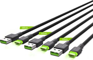 Kabel USB Green Cell USB-A - USB-C 2 m Czarny (KABGCSET03) 2