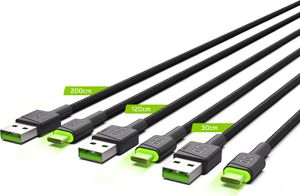 Kabel USB Green Cell USB-A - USB-C 2 m Czarny (KABGCSET01) 2