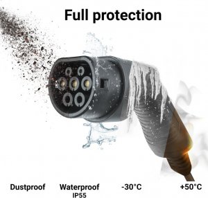 Kabel do ładowania samochodów Green Cell EV09 Type 2 7.2kW 5m 3