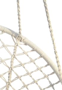 Saska Garden Hamak ażurowy fotel wiszący 80x60cm luxe z poduszką ecru 7