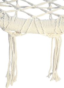 Saska Garden Hamak ażurowy fotel wiszący 80x60cm luxe z poduszką ecru 8