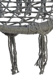 Saska Garden Hamak ażurowy fotel wiszący 80x60cm luxe z poduszką szary (1026954) 7