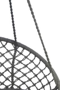 Saska Garden Hamak ażurowy fotel wiszący 80x60cm luxe z poduszką szary (1026954) 8