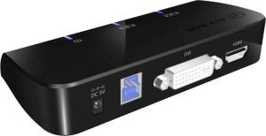 Stacja/replikator Icy Box na USB 3.0 / HDMI , DVI Czarna (20852) 2